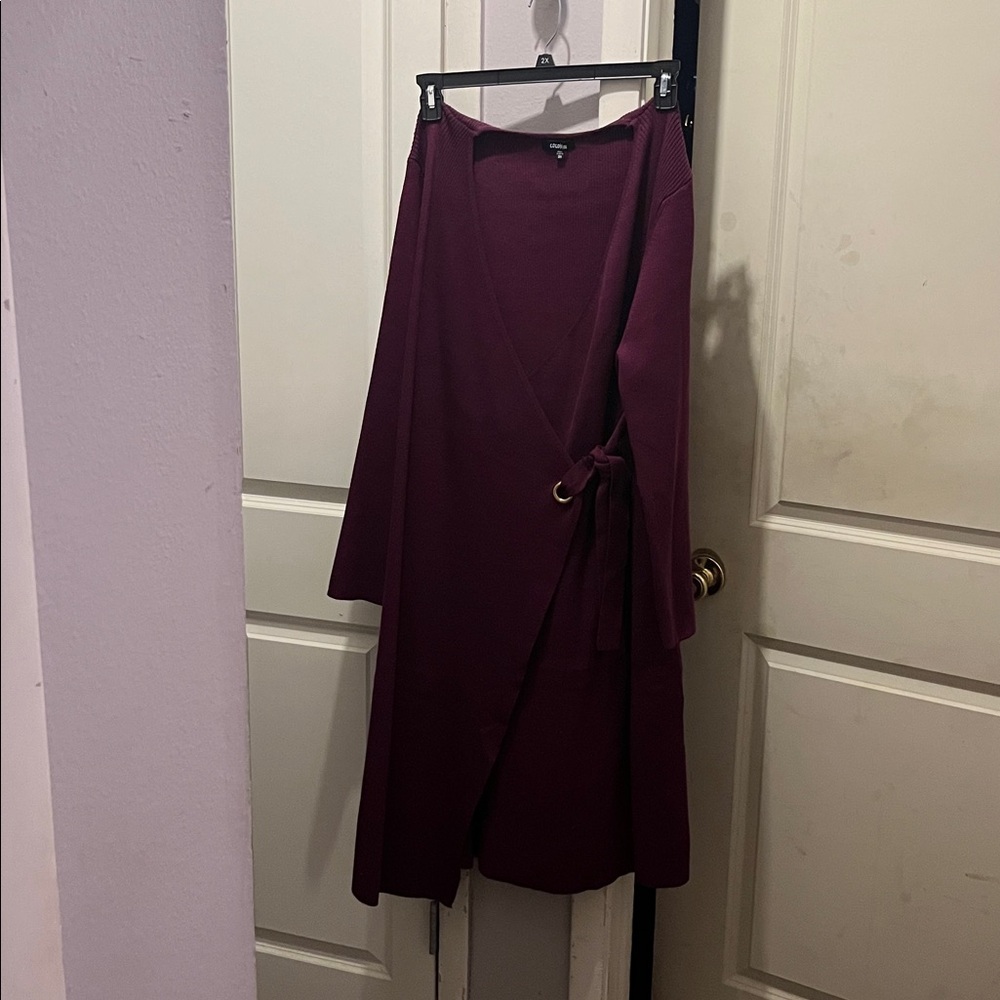 Burgundy Wrap Dress